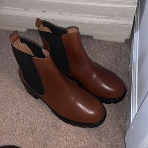 Brown Chelsea Booties Size 6.5